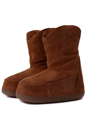 Замшевые полусапоги Cowboy Embroidery INUIKII