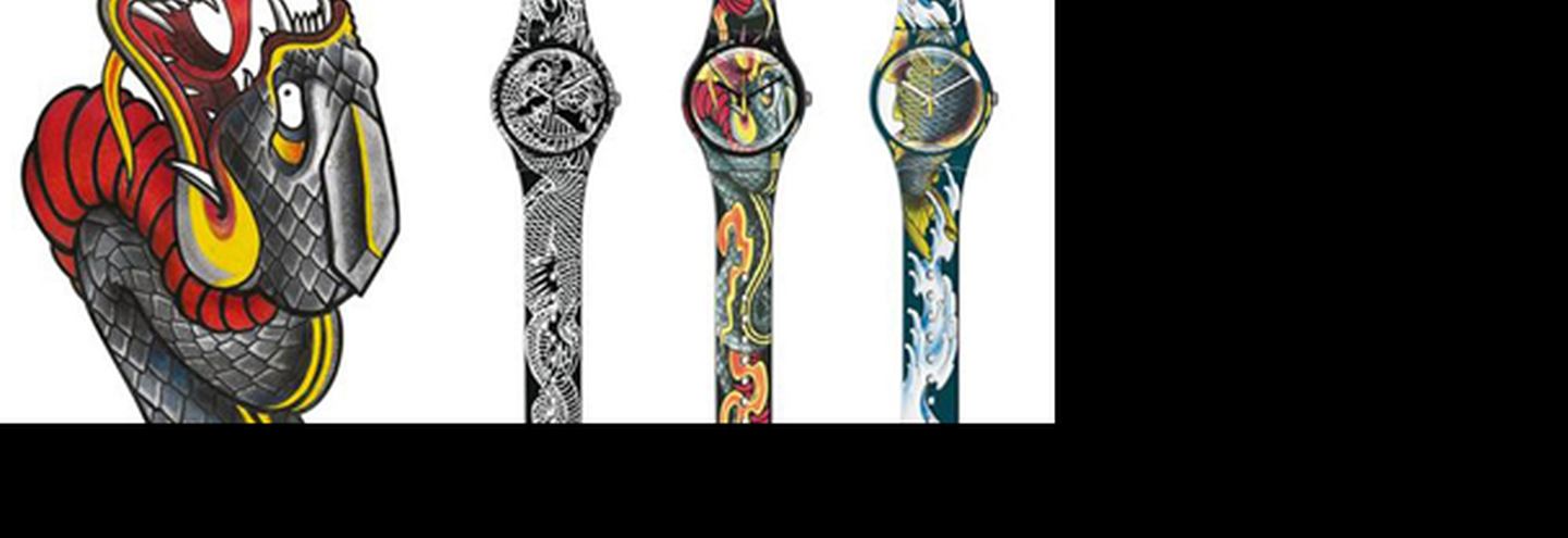 Коллаборация марки Swatch и тату-художников